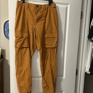 Timberland Men's Cargo Pants in Mustard Yellow
